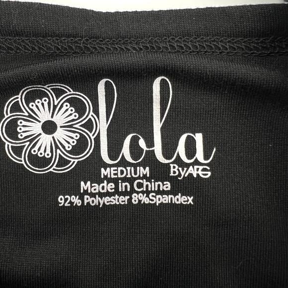 LOLA by AFG Dresses Black and White Patchwork Golf Size M - Picture 4 of 6